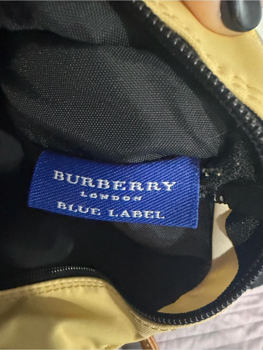 Burberry Classic Plaid Mini Tote Bag with Tan Leather Handles